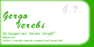 gergo verebi business card